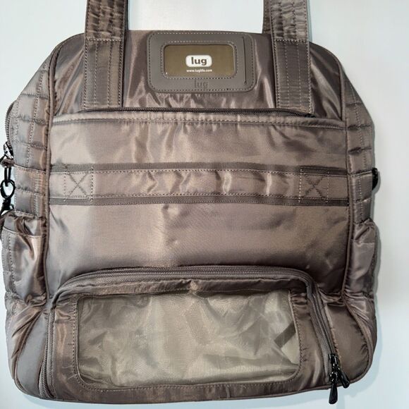 LARGE Lug Puddle Jumper LE Tote Bag Handbag Travel Crossbody Carryon Steel Grey - Picture 4 of 15